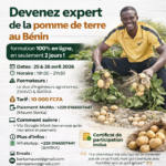 ENTREPRENEURIAT AGRICOLE DANS L&rsquo;ATACORA : Une formation lancée pour maîtriser la culture de la pomme de terre